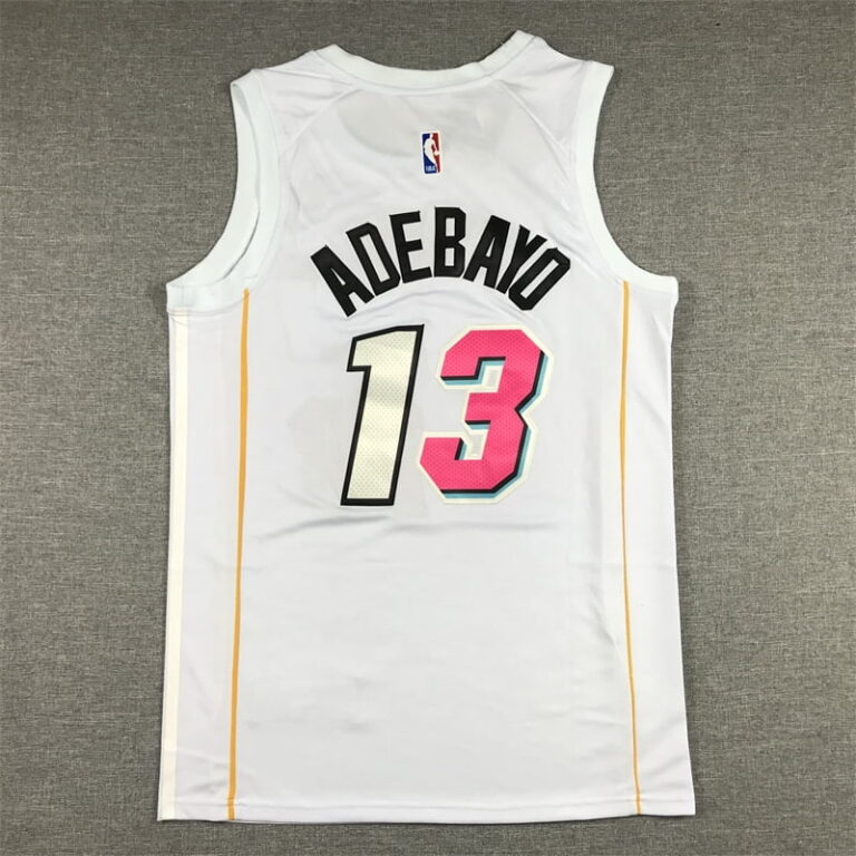2022-23 Miami Heat Bam Adebayo #13 White City Edition Jersey - Image 4