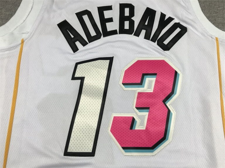 2022-23 Miami Heat Bam Adebayo #13 White City Edition Jersey - Image 3