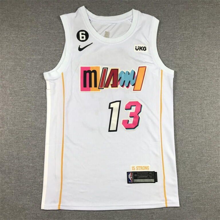 2022-23 Miami Heat Bam Adebayo #13 White City Edition Jersey