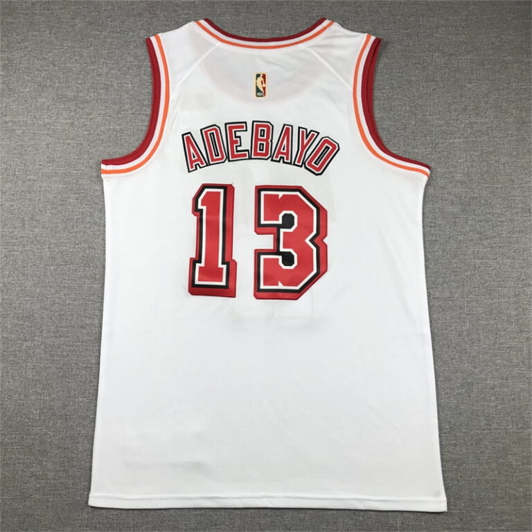 2022-23 Miami Heat Bam Adebayo #13 White Vintage Jersey - Image 4