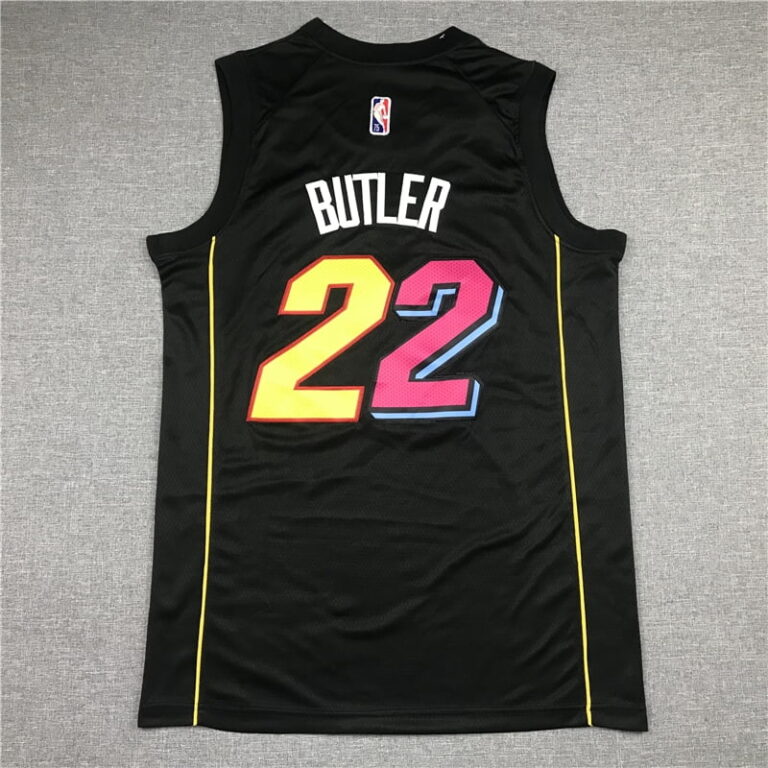2022-23 Miami Heat Jimmy Butler #22 Black City Edition Jersey - Image 4
