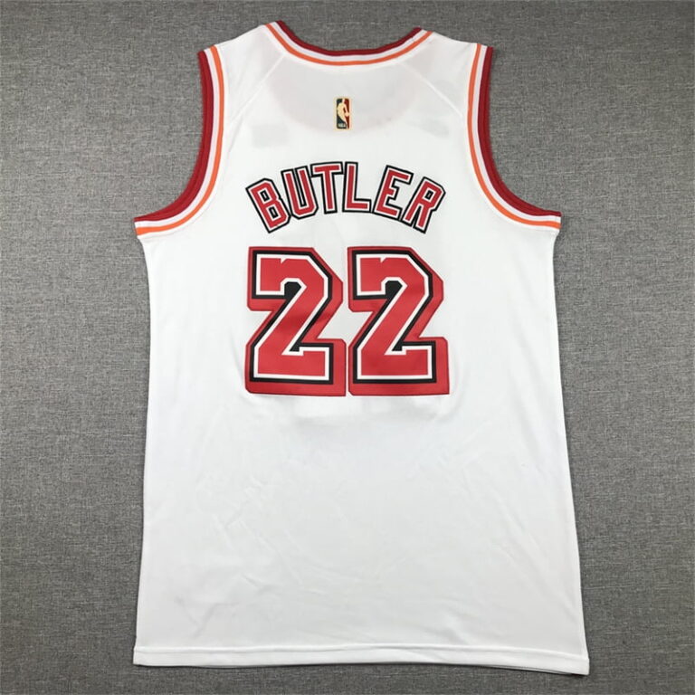 2022-23 Miami Heat Jimmy Butler #22 White Vintage Jersey - Image 4