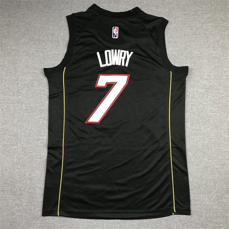 2022-23 Miami Heat Kyle Lowry #7 Black City Edition Jersey - Image 4