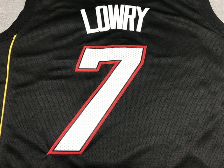 2022-23 Miami Heat Kyle Lowry #7 Black City Edition Jersey - Image 3