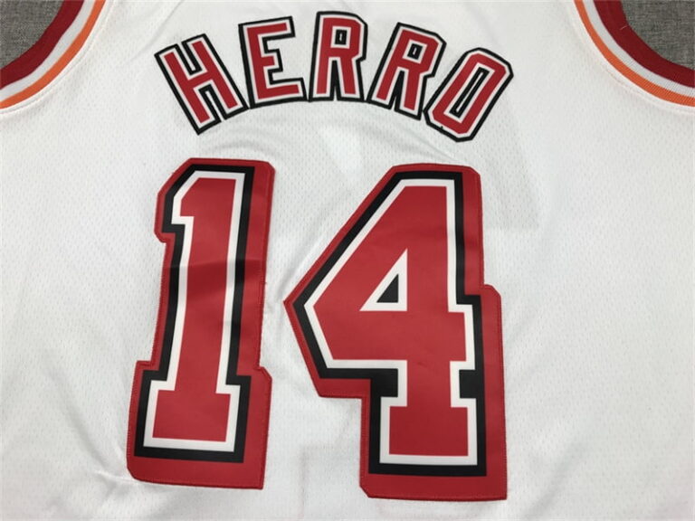 2022-23 Miami Heat Tyler Herro #14 White Vintage Jersey - Image 3