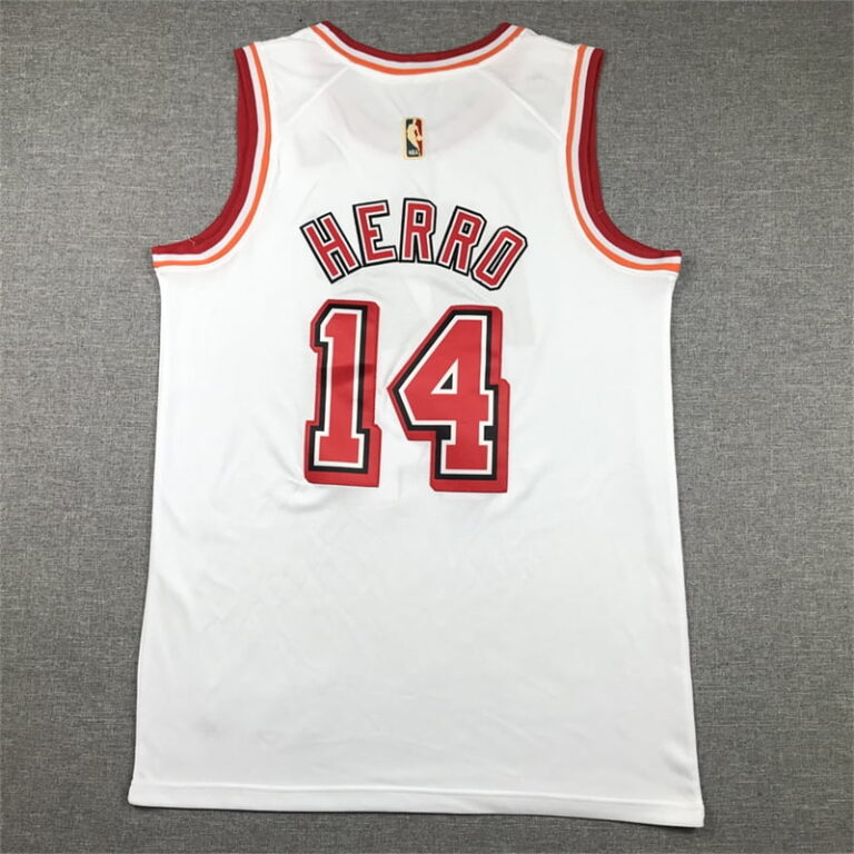 2022-23 Miami Heat Tyler Herro #14 White Vintage Jersey - Image 4