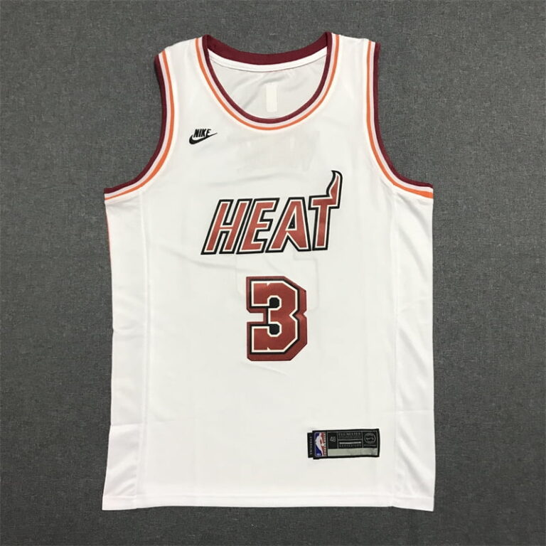 2022-23 Miami Heat Dwyane Wade #3 White Vintage Jersey