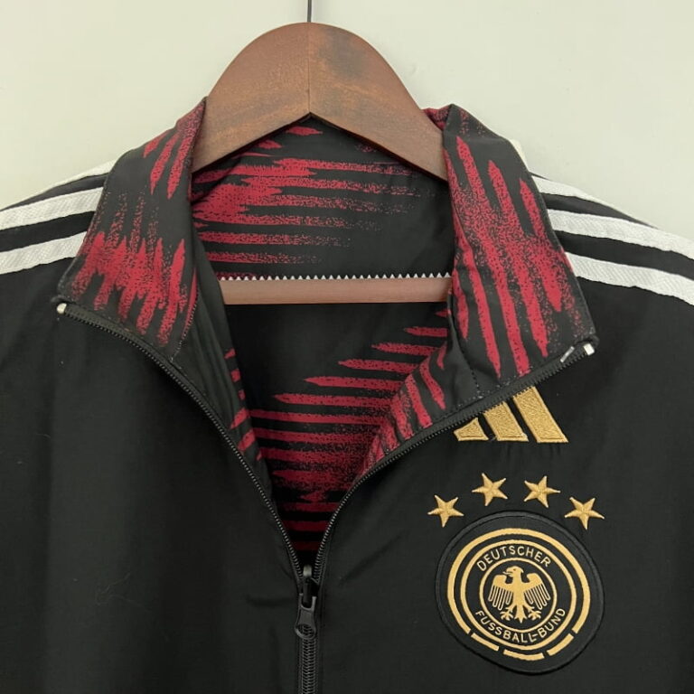 2022 Germany Trench Coat Reversible Black and Red - Image 3