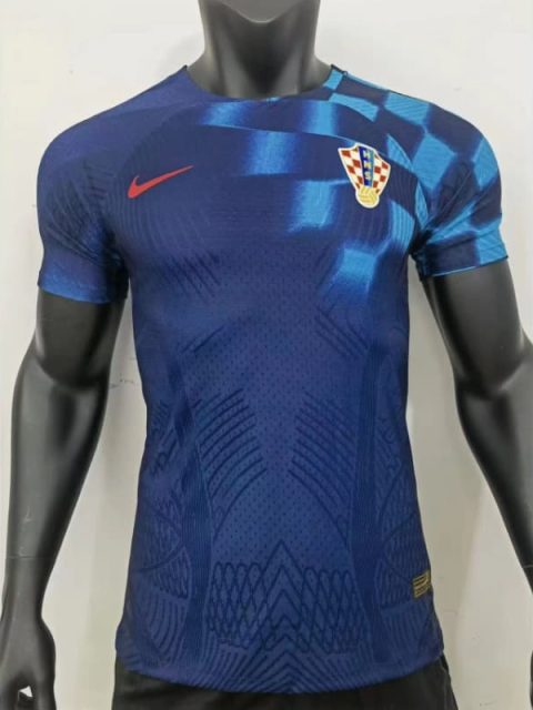 2022 Player Version Croatia Soccer Jersey Away