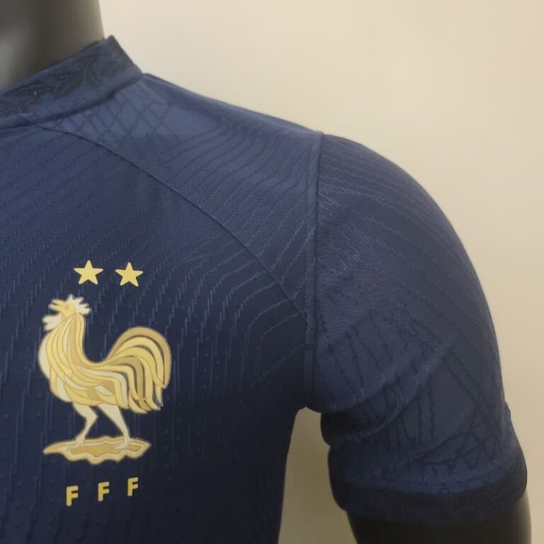 2022 World Cup Player Version France Soccer Jersey Home - Image 4