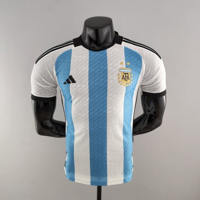 2022 World Cup Player Version Argentina Soccer Jersey home