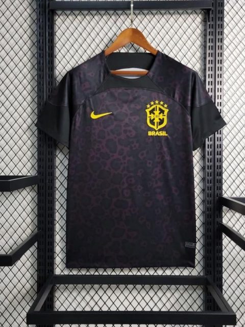 2023 Goalkeeper Brazil Black Soccer Jersey