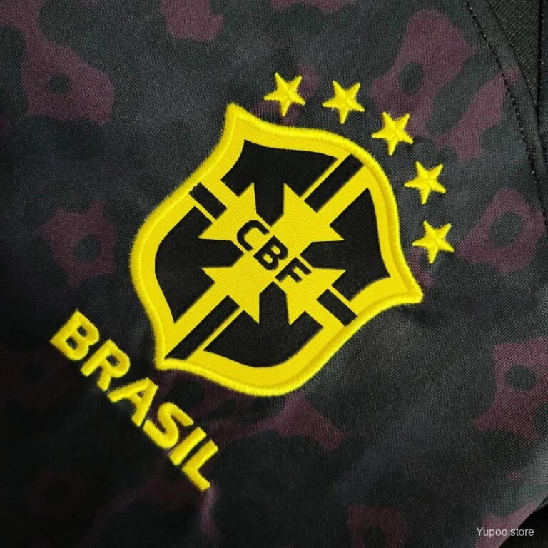 2023 Goalkeeper Brazil Black Soccer Jersey - Image 3