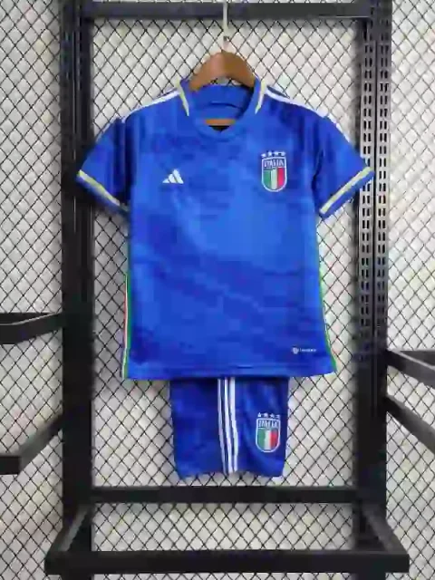 2023 Kids Italy Soccer Jersey Home