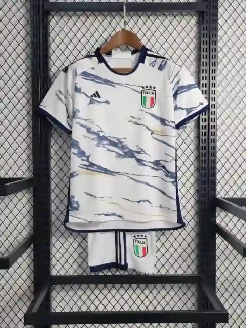 2023 Kids Italy Soccer Jersey Away