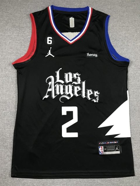 2023 LA Clippers Kawhi Leonard #2 Black Jersey