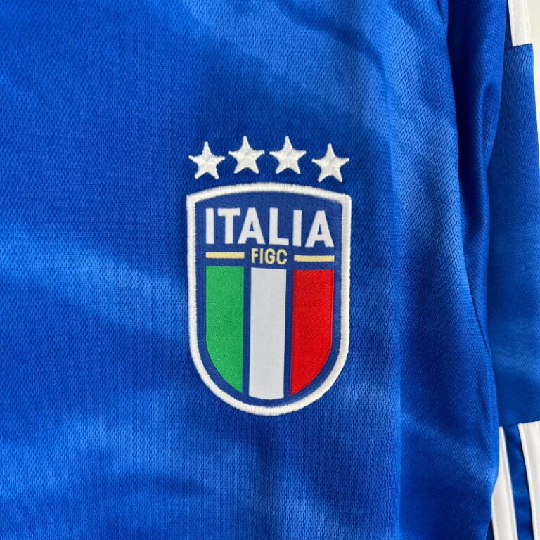 2023 Long Sleeve Italy Soccer Jersey Home - Image 3