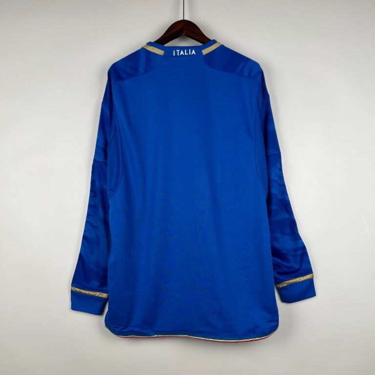 2023 Long Sleeve Italy Soccer Jersey Home - Image 8