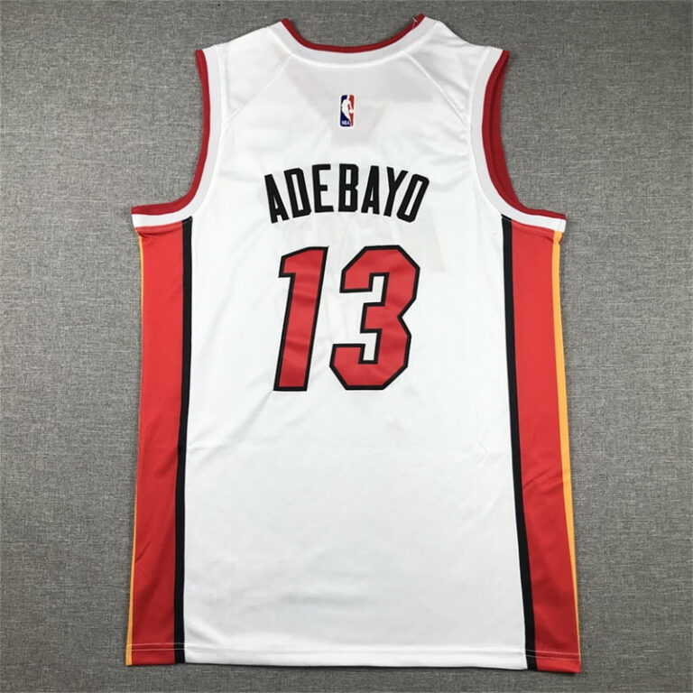 2023 Miami Heat Bam Adebayo #13 White Jersey - Image 4