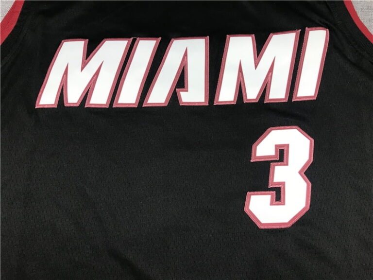 2023 Miami Heat Dwyane Wade #3 Black Jersey - Image 2