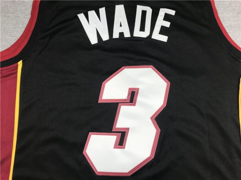 2023 Miami Heat Dwyane Wade #3 Black Jersey - Image 3