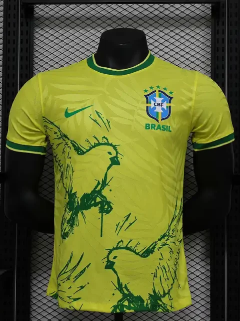 2024 Player Version Brazil Special Yellow Soccer Jersey