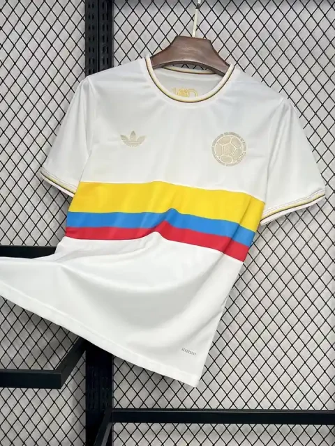 2024 Colombia 100th White Soccer Jersey