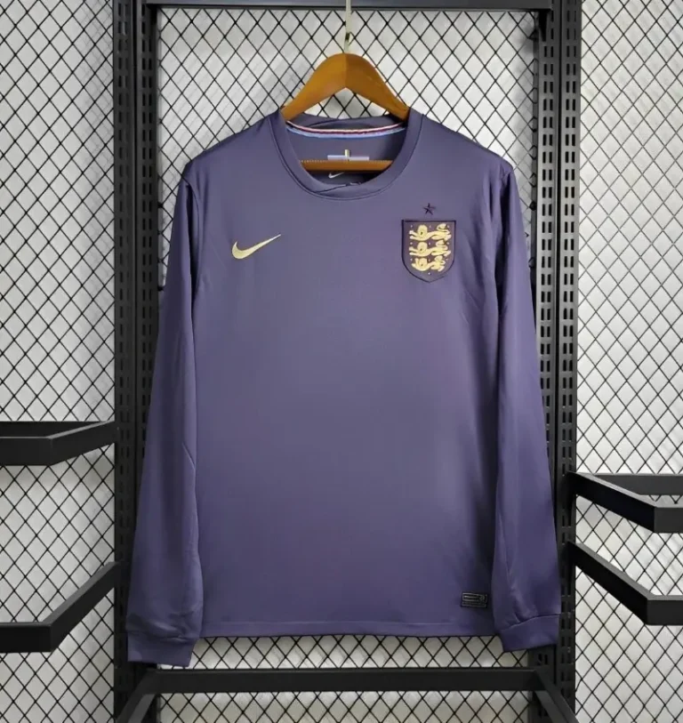 2024 England Long Sleeve Soccer Jersey Away