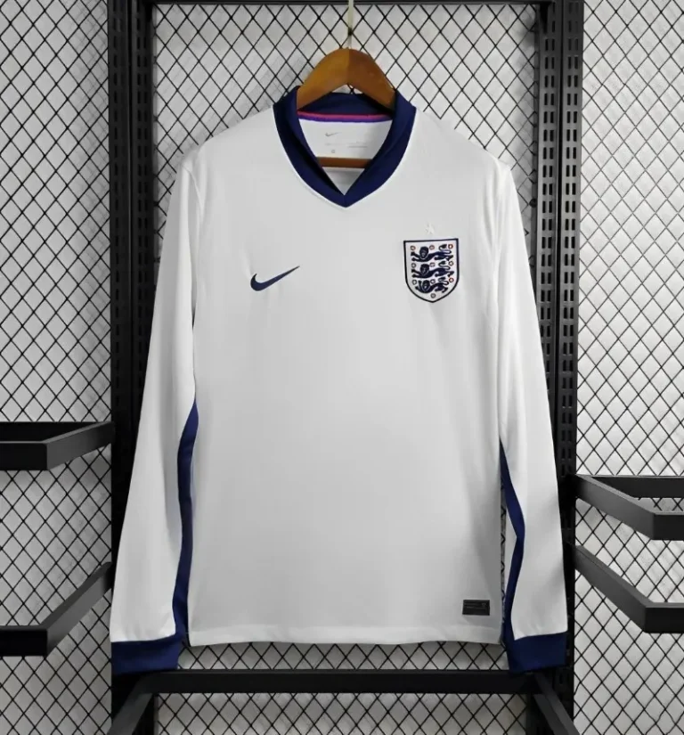 2024 England Long Sleeve Soccer Jersey Home