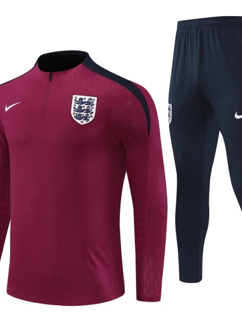 2024 England Long Sleeve Red Training Suit