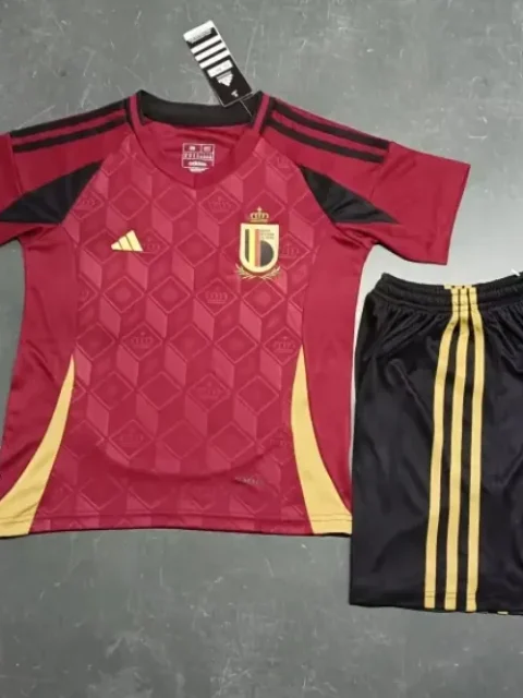 2024 Kids Belgium Soccer Jersey Home
