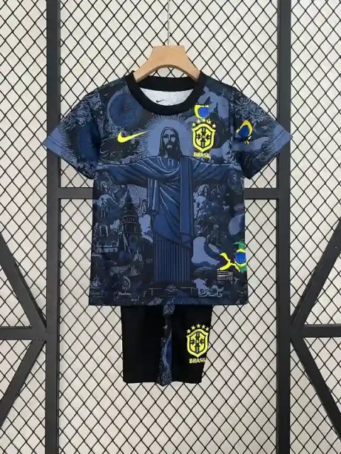 2024 Kids Brazil Blue Special Edition Soccer Jersey