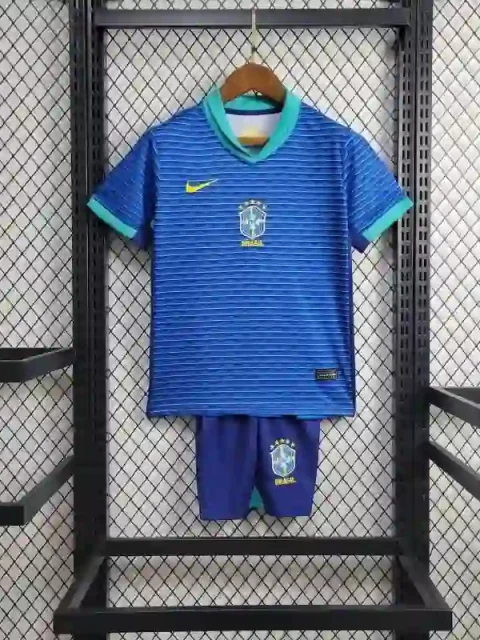 2024 Kids Brazil Soccer Jersey Away
