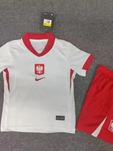 2024 Kids Poland Soccer Jersey Home