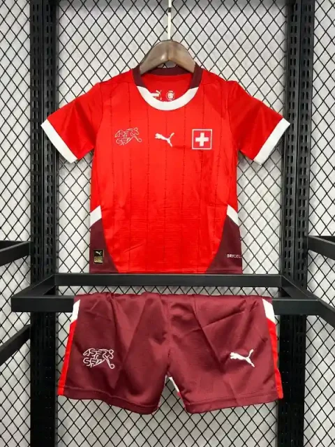2024 Kids Switzerland Soccer Jersey Home