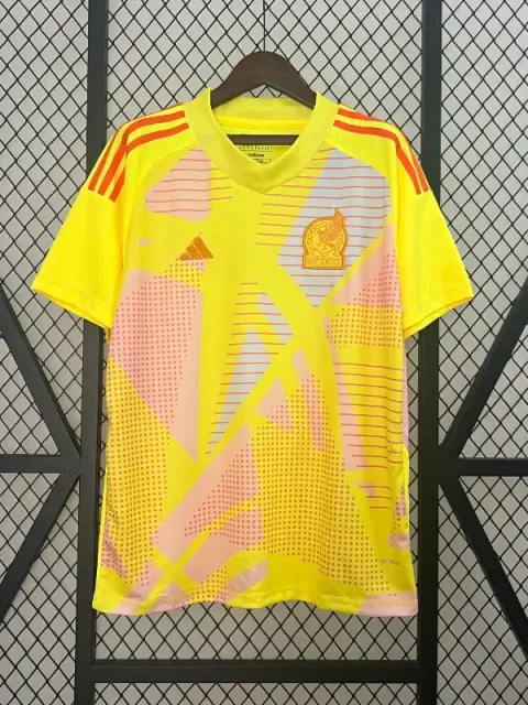 2024 Mexico Goalkeeper Yellow Soccer Jersey