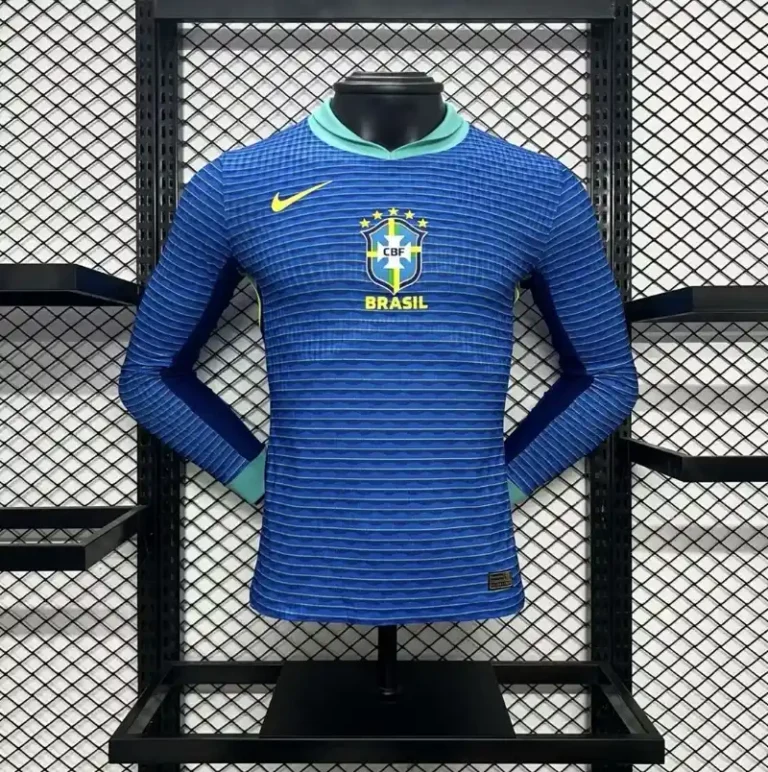 2024 Player Brazil Long Sleeve Soccer Jersey Away
