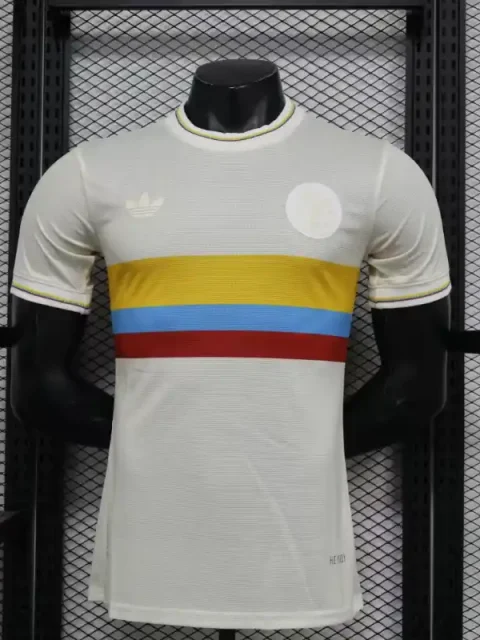2024 Player Version Colombia 100th White Soccer Jersey