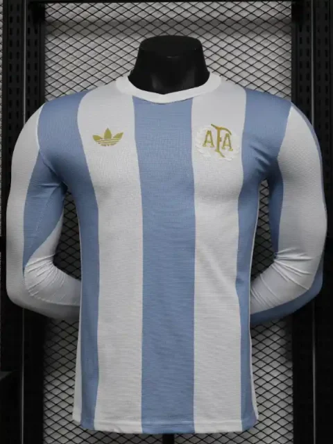 2024 Player Argentina 50th Anniversary Long Sleeve Soccer Jersey
