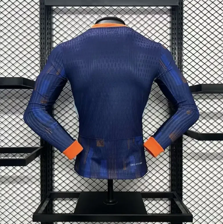 2024 Player Netherlands Long Sleeve Soccer Jersey Away - Image 2