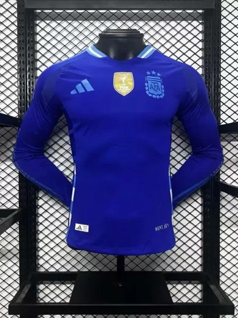 2024 Player Version Argentina Long Sleeve Soccer Jersey Away