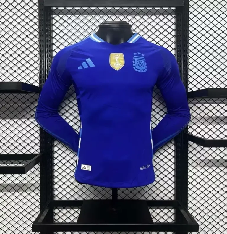 2024 Player Version Argentina Long Sleeve Soccer Jersey Away