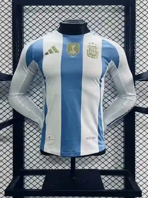 2024 Player Version Argentina Long Sleeve Soccer Jersey Home