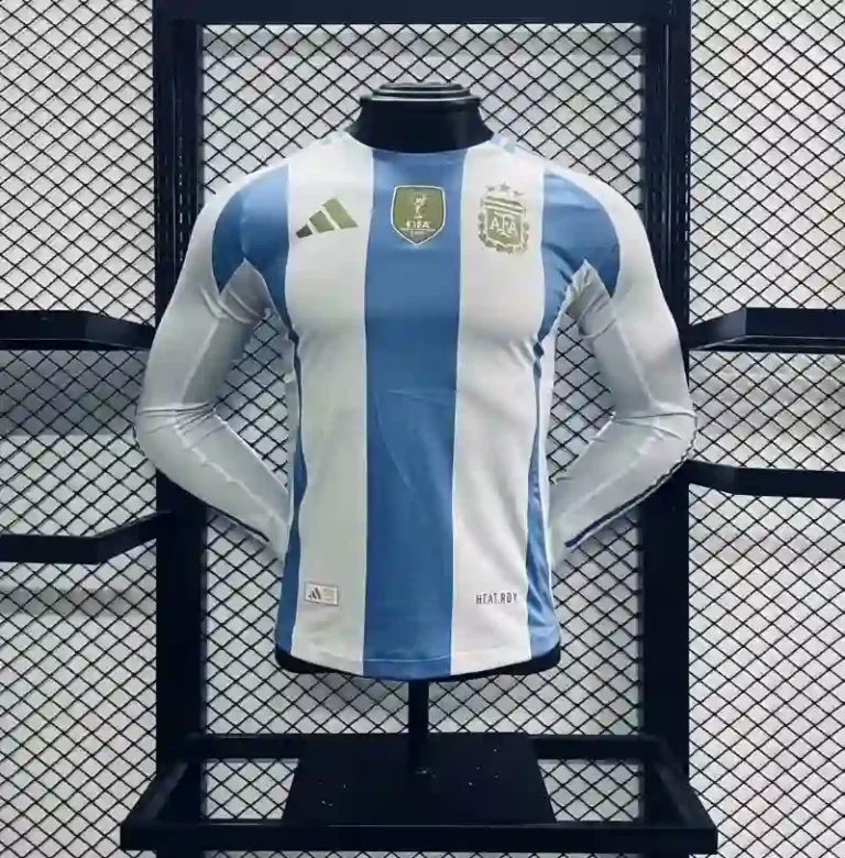 2024 Player Version Argentina Long Sleeve Soccer Jersey Home