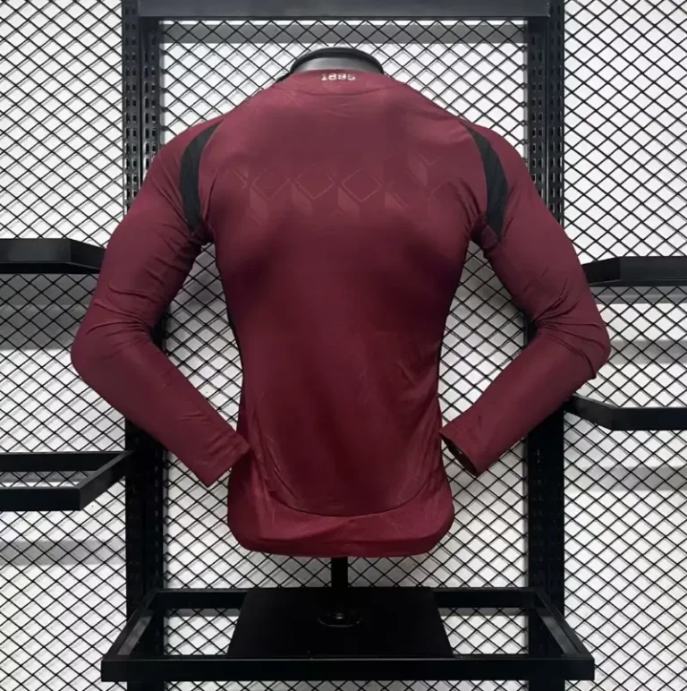 2024 Player Version Belgium Long Sleeve Soccer Jersey Home - Image 8