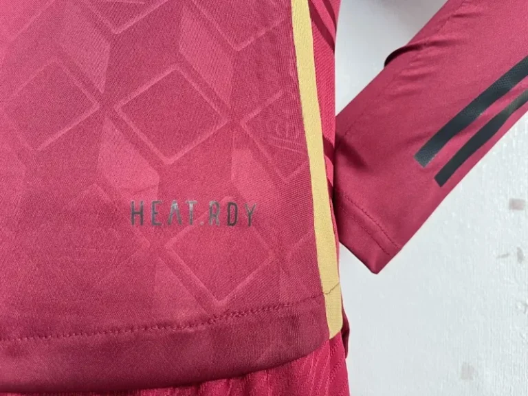 2024 Player Version Belgium Long Sleeve Soccer Jersey Home - Image 4