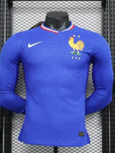 2024 Player Version France Long Sleeve Soccer Jersey Home