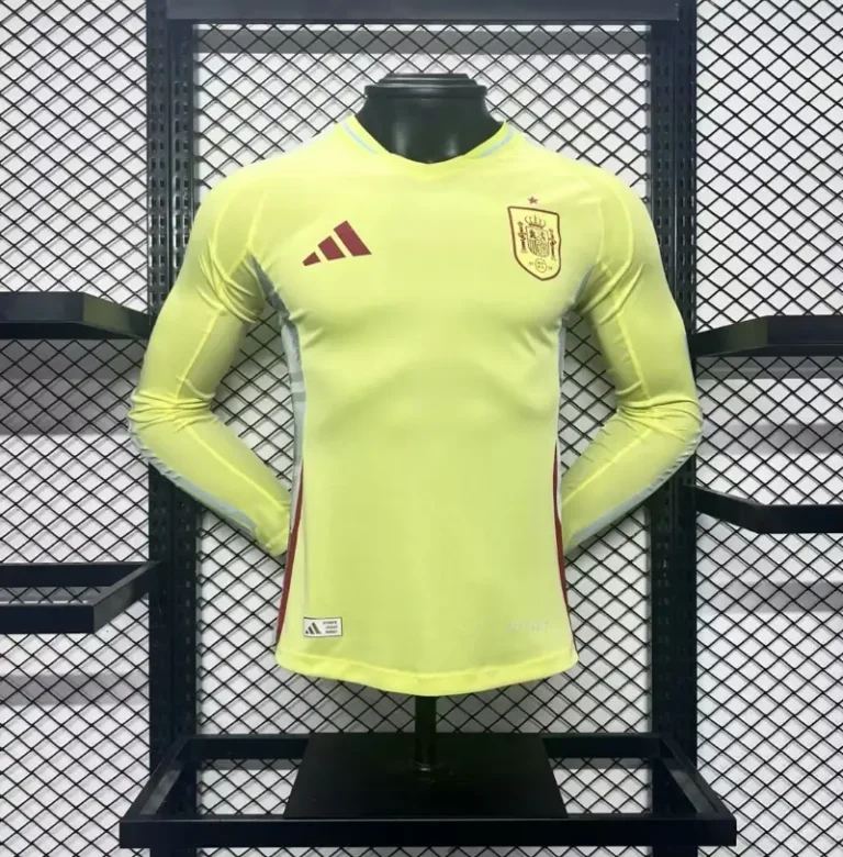 2024 Player Version Spain Long Sleeve Soccer Jersey Away