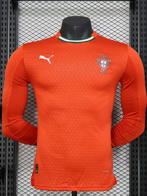 2025 Players Portugal Long Sleeve Soccer Jersey Home