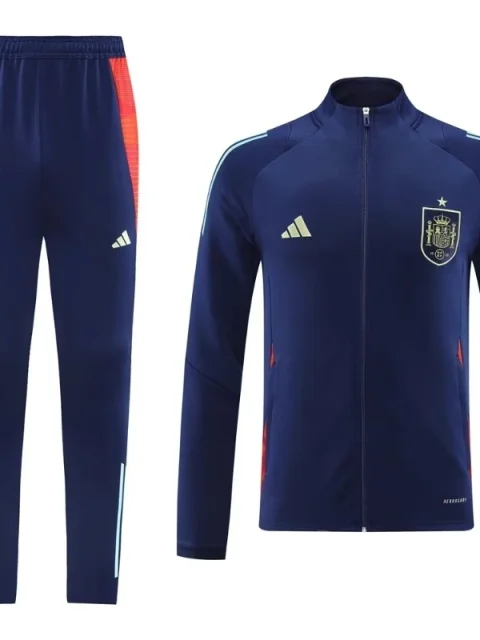 2024 Spain Navy Blue Track Jacket
